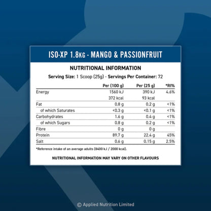 ISO XP 100% WHEY PROTEIN ISOLATE APPLIED NUTRITION